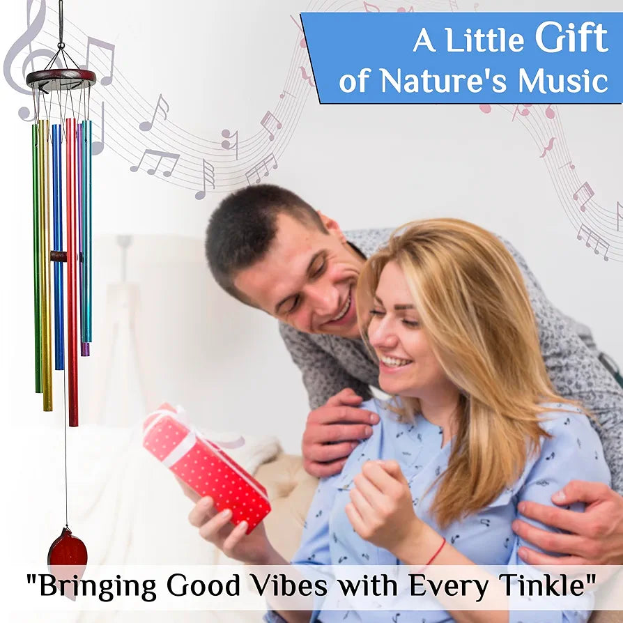 Wind Chimes for Bedroom and Hall Multicolor 6-Pipe Wind Chime -016